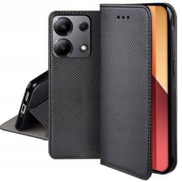 shumee Preklopna torbica Smart Magnet za Xiaomi Redmi Note 13 Pro 4G črna