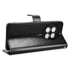 GS Ovitek denarnica Crazy Horse za OnePlus 13, črn