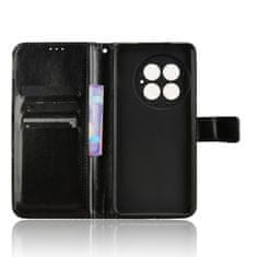 GS Ovitek denarnica Crazy Horse za OnePlus 13, črn