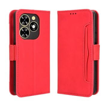 shumee Torbica z režo za kartice Wallet za Tecno Spark 20C / Spark 20 / GO 2024 / Infinix Hot 40i / Infinix Smart 8 rdeča