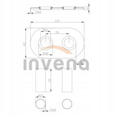 shumee INVENA KOMPLET ZA MASKIRANJE PRIKLJUČKOV ZA DVOJNI GRAFITNI RADIATOR