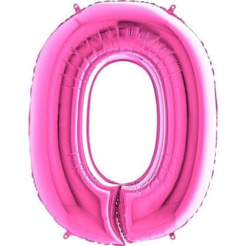 Grabo Folija balon številka 0 roza fuksija - 102 cm Grabo
