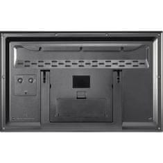 Eurochron Radijsko vodena stenska ura EFWU Jumbo črna 370 mm x 230 mm x 30 mm