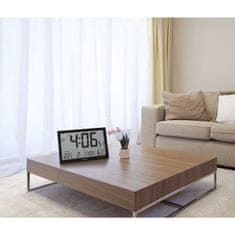 Eurochron Radijsko vodena stenska ura EFWU Jumbo črna 370 mm x 230 mm x 30 mm