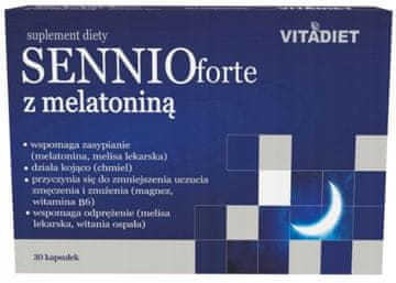 shumee SENNIO FORTE Z MELATONINOM 1 mg dober spanec Vitadiet 30 kapsul