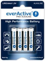 shumee Alkalne baterije 4 kosi everActive Pro LR03 / AAA (blister)