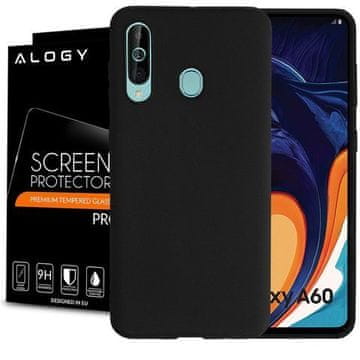 shumee Silikonski ovitek Alogy za Samsung Galaxy A60 črne barve, Alogy Glass