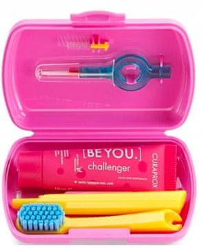 shumee Curaprox potovalni set zobne paste in zobne ščetke roza x1