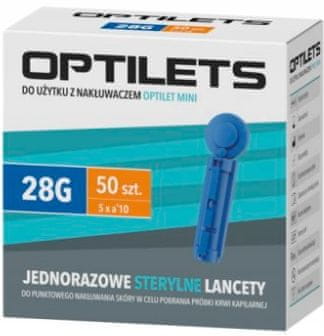 shumee OPTILETS lancete za lancete STERILNE Diagnostika 50 kosov.