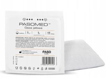 shumee Sterilna gaza za obvezovanje, 17 niti, PASOMED, 1 m2, 1 kos