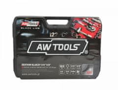 awtools AWTOOLS KOMPLET KLJUČEV 122-delni 1/2"" / 1/4"" ČRNE VRSTE