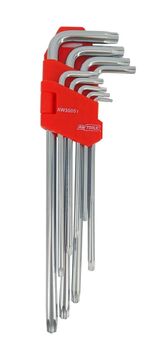 shumee AWTOOLS TORX KLJUČI ČRNE VRSTE ZELO DOLGI 9-delni