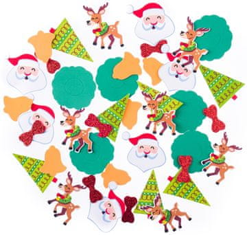 shumee 3D BLEŠČICE IZ PENE Božične nalepke za scrapbooking DpCraft Božič