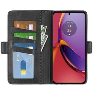 shumee Etui denarnica za Motorola Moto G84 črn