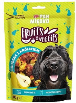 shumee Mr. Mięsko poslastica za pse HRUŠKA z ZAJCEM 100 g sadja in zelenjave