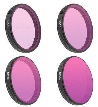 shumee 4x komplet nevtralnih filtrov za DJI Osmo Action 3, 4, 5 PRO - ND8 / ND16 / ND32 / ND64