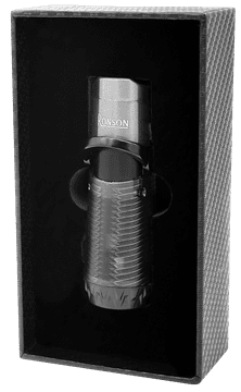 shumee Vžigalnik RONSON BORA SILVER BLACK 2 JET z luknjačem za cigare, šoba
