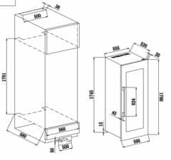 Avintage Vgradna vinska vitrina AVI97AX3ZI