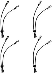 shumee BUCKLE HOOK UŠESNI TRAK ZA MASKO PODALJŠEK TRKA 4 kos ČRN