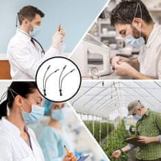 shumee BUCKLE HOOK UŠESNI TRAK ZA MASKO PODALJŠEK TRKA 4 kos ČRN