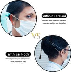 shumee BUCKLE HOOK UŠESNI TRAK ZA MASKO PODALJŠEK TRKA 4 kos ČRN