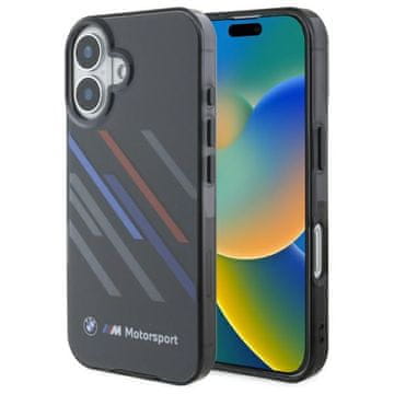 shumee Ovitek BMW Hardcase Motosport z naključnimi črtami za iPhone 16 Plus