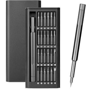 shumee KOMPLET PRECIZNIH IZVIJAČEV 25 DELNI MAGNETNI IZVIJAČNI NASTAVKI + ETUI