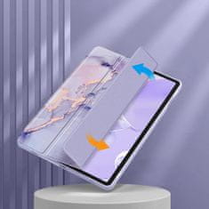 GS Ovitek za Samsung Galaxy Tab S10 Lite / S10 FE / S9 FE, Smartcase Hybrid, z držalom za pisalo, marmorno vijolična