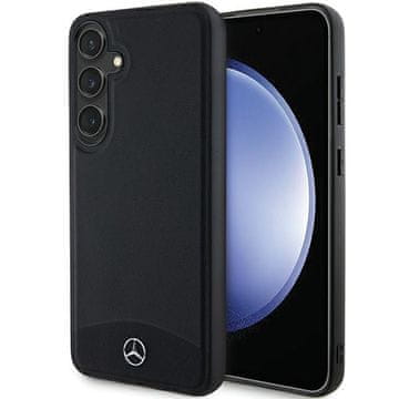 MERCEDES Usnjen ovitek Mercedes MagSafe za Samsung Galaxy S24, črne barve