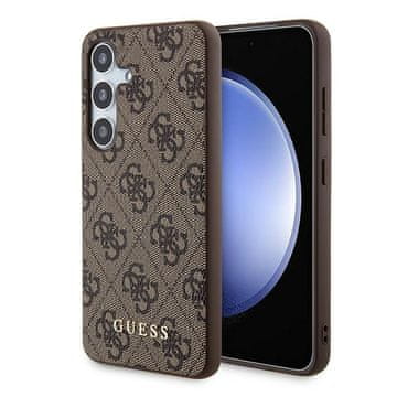 Guess Ovitek za iPhone A35 Guess Hardcase 4G kovinski logotip rjav