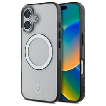 MERCEDES Ovitek za iPhone 16 6,1" Mercedes Trdi ovitek Prozoren MagSafe
