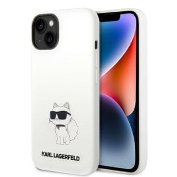 Karl Lagerfeld Silikonski ovitek Karl Lagerfeld MagSafe za iPhone 14 Plus, bel
