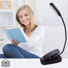 shumee Alogy LED nočna lučka za branje, nastavljiva, fleksibilna, brezžična, mikro USB, črna