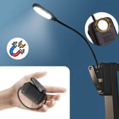 shumee Alogy LED nočna lučka za branje, nastavljiva, fleksibilna, brezžična, mikro USB, črna