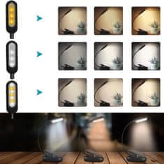 shumee Alogy LED nočna lučka za branje, nastavljiva, fleksibilna, brezžična, mikro USB, črna