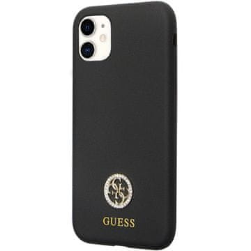 Guess OVITEK GUESS TRDI ZA IPHONE XR 6.1/11 Z LOGOTIPOM STRASS 4G IN PROZORNIM ZADNJIM DELOM