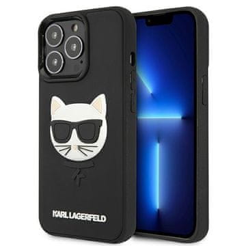 Karl Lagerfeld Ovitek Karl Lagerfeld 3D Rubber Choupette za iPhone 13 / 13 Pro - črn