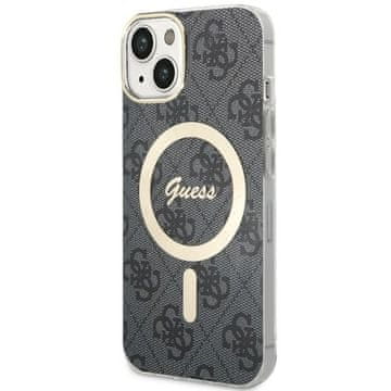 shumee Guess GUHMP14MH4STK trdi ovitek za iPhone 14 Plus / 15 Plus 6,7" črn/črn 4G MagSafe