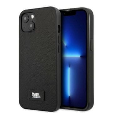 Karl Lagerfeld Karl Lagerfeld KLHCP13MSFMP2K Saffiano Plaque ovitek za iPhone 13 6.1" - črn