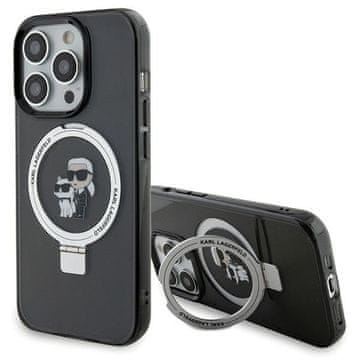 Karl Lagerfeld Ovitek Karl Lagerfeld Hardcase z obročem in stojalom MagSafe za iPhone 15 Pro