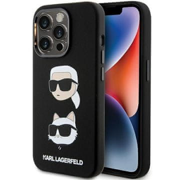 Karl Lagerfeld Ovitek Karl Lagerfeld Karl&Choupette za iPhone 15 Pro črne barve