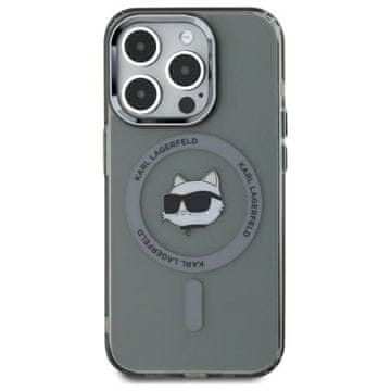 Karl Lagerfeld Ovitek Karl Lagerfeld MagSafe črne barve za iPhone 15 Pro Max