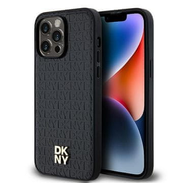DKNY Usnjen ovitek DKNY MagSafe za iPhone 14 Pro Max, črne barve