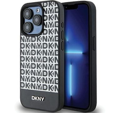 DKNY Usnjen ovitek DKNY MagSafe za iPhone 15 Pro, črne barve