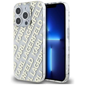Karl Lagerfeld Ovitek za iPhone 15 Pro Max z logotipom Karla Lagerfelda zlate barve