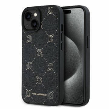Karl Lagerfeld Ovitek Karl Lagerfeld MagSafe Karl Head črne barve za iPhone 15