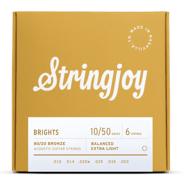 shumee Stringjoy BB1050 struny na akustickú gitaru BRIGHTS 80/20 bronzové 10-50