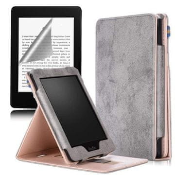 shumee Alogy tanek usnjen ovitek za Kindle Paperwhite 4 2018-2019, siva folija
