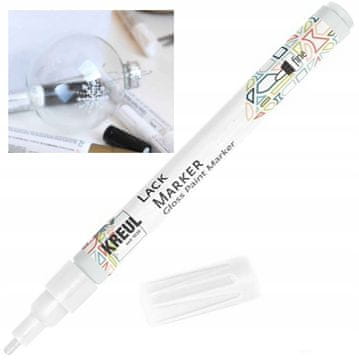 shumee DEKORATIVNO PERO Kreul Gloss Paint BELI marker za dekoriranje stekla in lesa