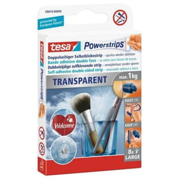 TESA POWERSTRIPS DECO 8 kosov 1 kg prozorni